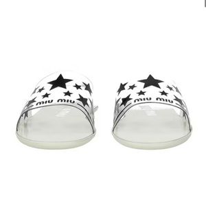 Miu Miu star sandals/ slides